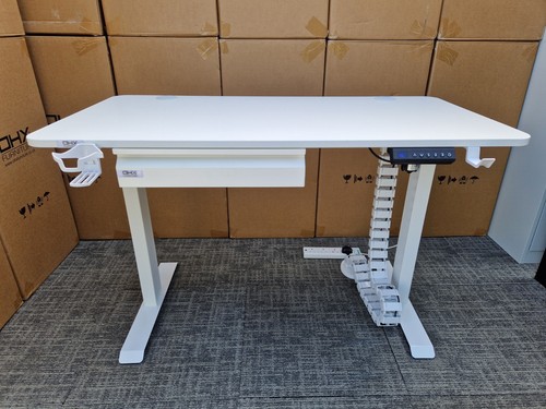 Ohx white electric desk - electric, |