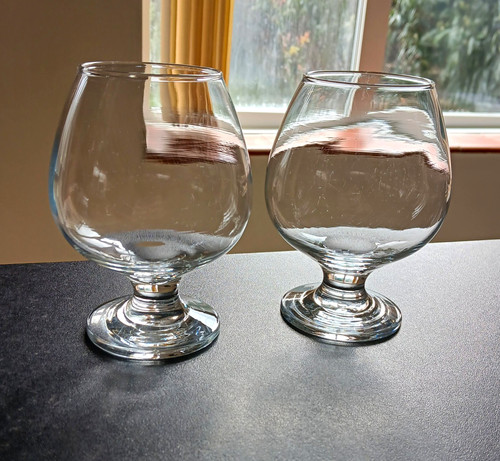 Vintage set clear glass - set,
