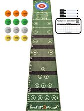 Putt2Win Golf Putting Mat +12 Balls 10 Putting Games Puttout Wellputt Great Gift