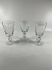 STUART ARGYLL  QUALITY CUT LEAD CRYSTAL SHORT STEM WINE GLASSES SET OF 3 SH82