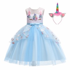 UK Girls Unicorn Costume Fancy