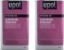 U-Pol 2 x System 20 Anti-Static Anti-Silicone Slow Panel Wipe Degreaser 5L Litre