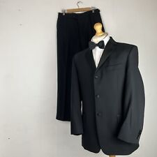 Daniel Hechter Tuxedo Dinner Suit 2 Piece Men's Black 40R Jacket 38W 29L Trouser