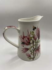 Elegant Porcelain Jug with Pink Magnolia and Bee Design Christmas Gift Present