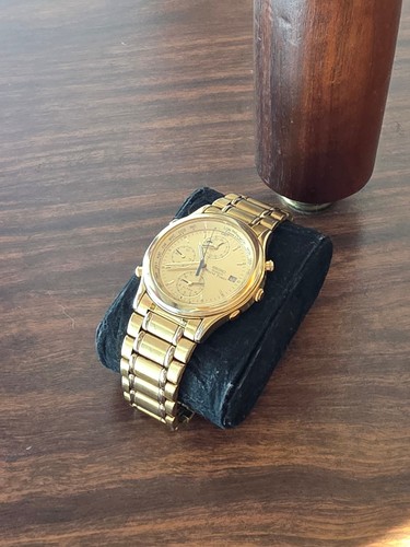 Seiko men gold tone world - men's,