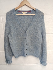 Boden blue relaxed fit open knit short cardigan size 12