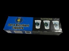 Set Of 6 INTER MILAN Liqueur Glasses Boxed Unused  Italian Football Team