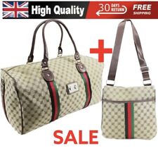 DESIGNER HOLDALL GYM LUGGAGE DUFFEL CABIN TRAVEL CASE CROSS BODY SHOULDER BAG UK