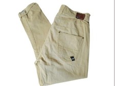 Bck & Hrsy Mens Beige Straight Fit Casual Chino Trousers Pants Size 34 Regular 