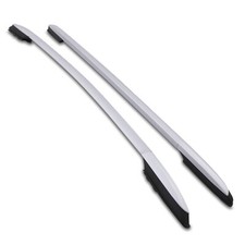 ALUMINIUM SILVER ROOF RAILS LUGGAGE BARS PAIR KIT FOR TOYOTA RAV4 XA40 13-17