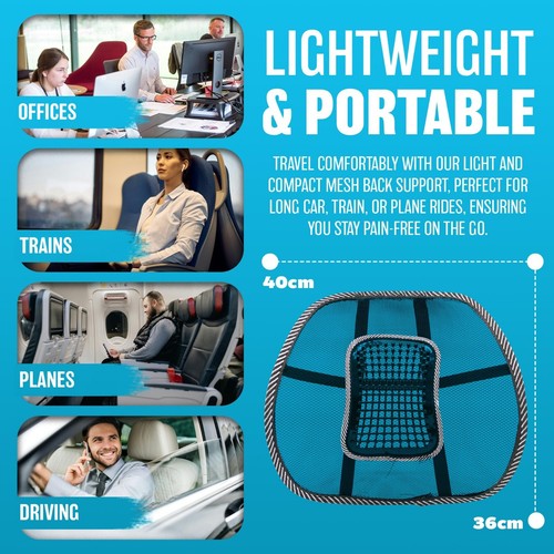 Mesh black lumbar cushion - mesh,