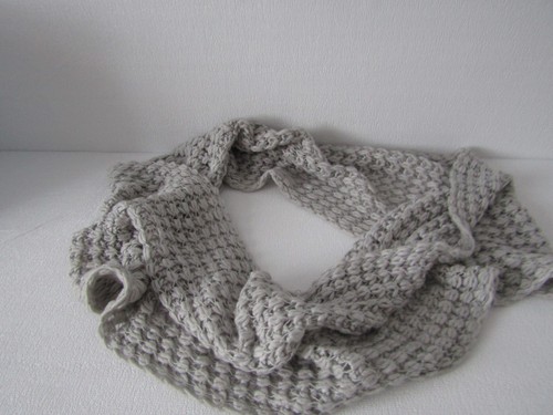 Grey crochet scarf infinity - grey,
