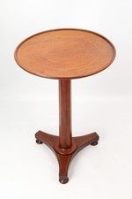 William IV Mahogany Wine Table -Antique Georgian Regency Side Lamp Tripod Table