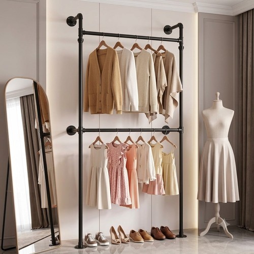 Industrial pipe wardrobe - industrial,