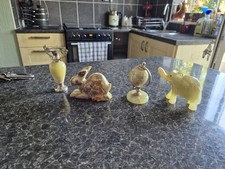 4 Onyx Ornaments/ Paperweights, Good Condition 