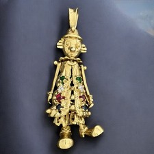Vintage Clown Pendant - Multi