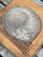 Large Mid Century Ceramic Cat Art Tile Artist Roger Capron Signed 9x9 Inches