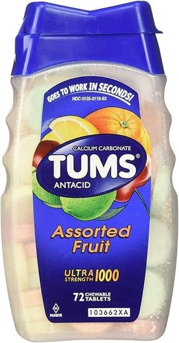 Tums calcium carbonate antacid - tums,