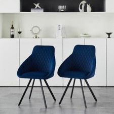 Set blue velvet dining - 2,