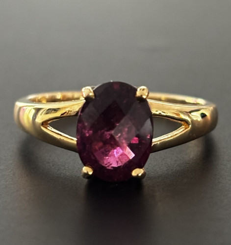 18ct 750 yellow gold rubellite - yellow,
