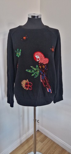 Zara black sequin sweatshirt - , m