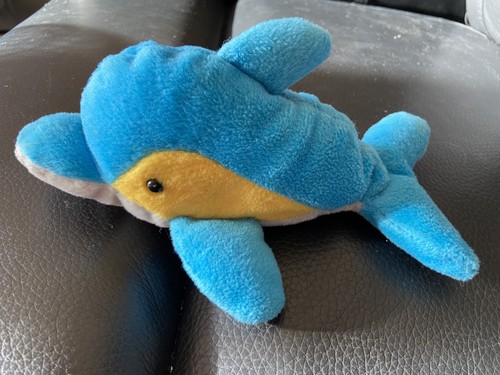 Plush blue dolphin - dolphin, cuddly