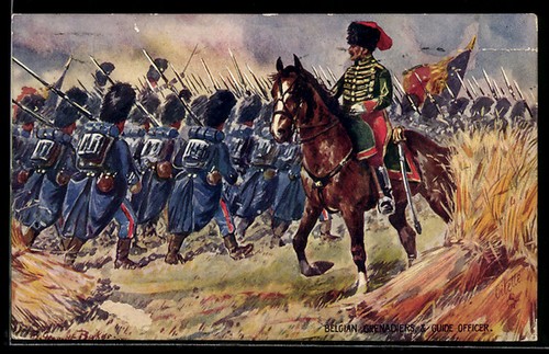 Postcard belgian grenadiers - postcard,