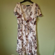 women wrap dress white with