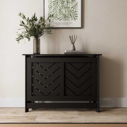 Radiator cover black modern - black,