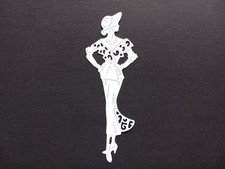 Retro chic lady die cuts x 8 -