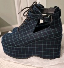 Tartan Platform Shoes 