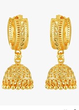 New Gold Plated Earring Indian Jhumka Drop Dangle Chandelier Bollywood Jewelry