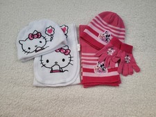 Girls 2-3 Years Hat Scarf Gloves Bundle (5 Items)