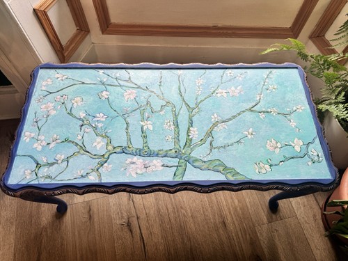 Hand painted coffee table - hand,