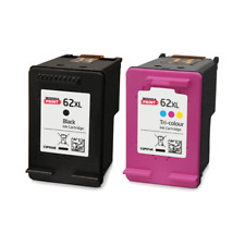 62 62XL Black and Colour Ink Cartridges for HP ENVY 5540 Printer