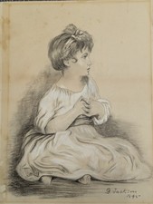 Original charcoal drawing of