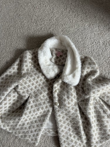 Gdv girls cream floral jacket - girls,