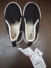 Zara Baby Size 7 Black Slip On Shoes