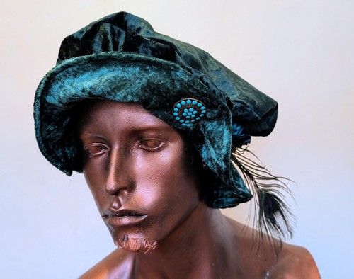 Custom made tudor hat - tudor, green