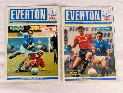 Everton programmes 1989 - 16,