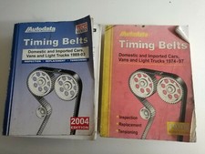 Lot of 2 Autodata Timing Belts books.  1998 Edition & 2004 Edition