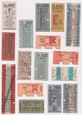 Vintage British Bus & Railway Tickets 1920s-1950s UK Transport Ephemera Lot x16