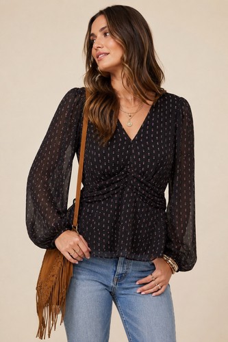 Pleione black floral - black,