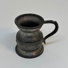 Vintage Quarter Gill Pewter Measuring Tankard Gaskell & Chambers 4"
