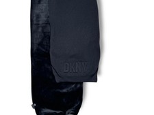 DKNY Black Fleece-Lined Scarf