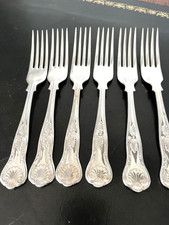 6  SILVER PLATED KINGS PATTERN
