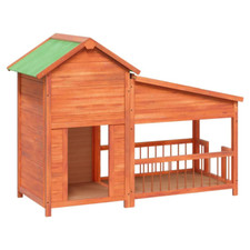 Dog Kennel Brown Solid Wood