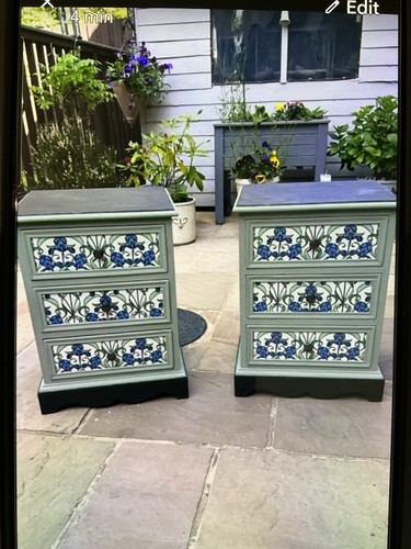 Upcycled bedside cabinets - upcycled,