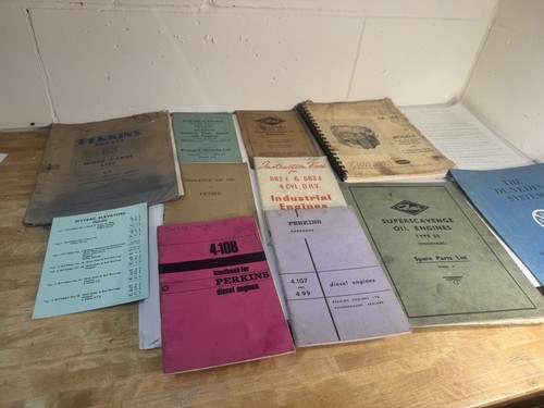 Vintage engine manuals job lot - manuals,