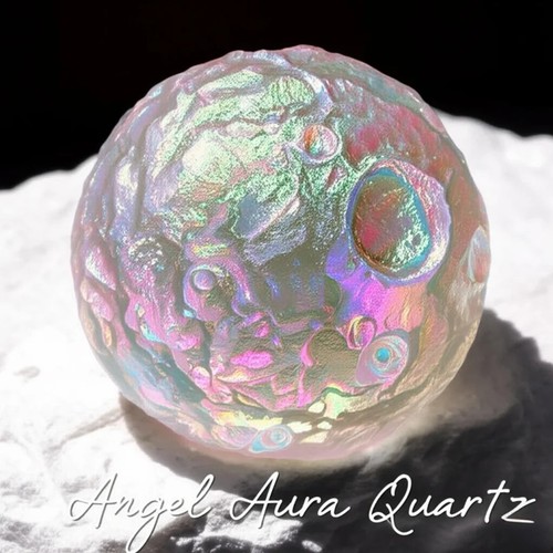 Natural angel aura quartz - aura,